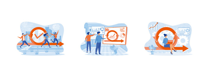 agile development process scrum task board vector image
