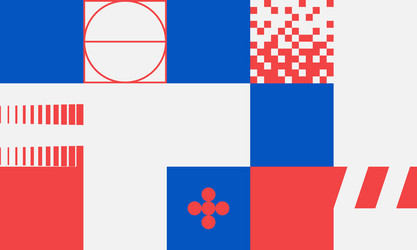 deconstructed abstract pattern design vector image