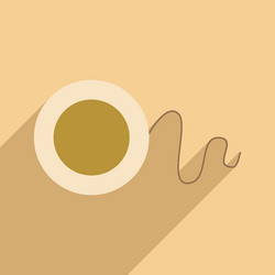 flat with shadow icon and mobile application vector image