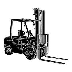 forklift silhouette vector