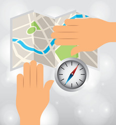 global positioning system design vector image