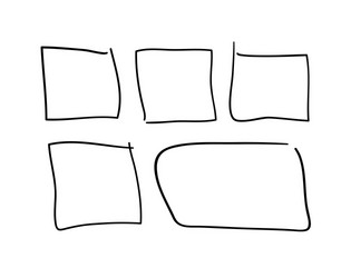 hand drawn set objects for design use black vector image