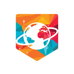 Planet logo design template Royalty Free Vector Image