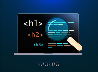 seo header tags concept website structure vector image