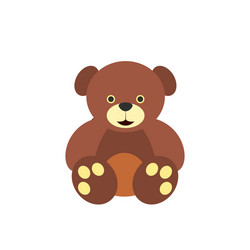 Pink teddy bear brown isolated Royalty Free Vector Image