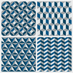 Geometric Pattern Set - Hexagonal & Triangular vector image