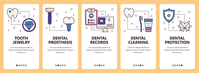 line art web and mobile app template set vector image