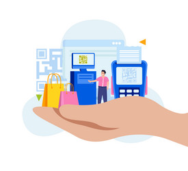 qr code flat vector image