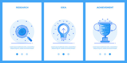 thin line icons - business research creative idea vector