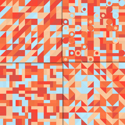 abstract geometric pattern set background vector image