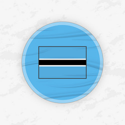 botswanan flag in a circular emblem design vector image