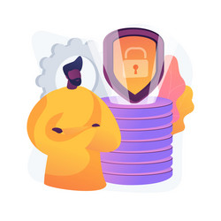 cyber security data protection abstract concept vector image