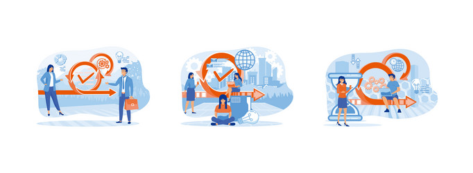 effective teamwork for project sprint scrum vector image