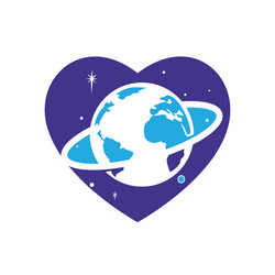 Planet logo design template Royalty Free Vector Image