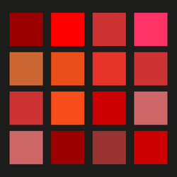 Red Square Color Gradient Palette vector image