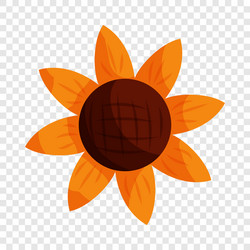 Sun flower icon cartoon style vector