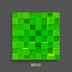 abstract background of 3d blocks cover design vector image
