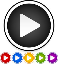 circular play buttons in different colors vector image