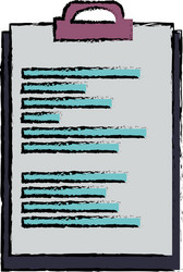 clipboard document file office object equipment vector image