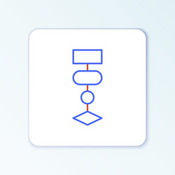 line algorithm icon isolated on white background vector image