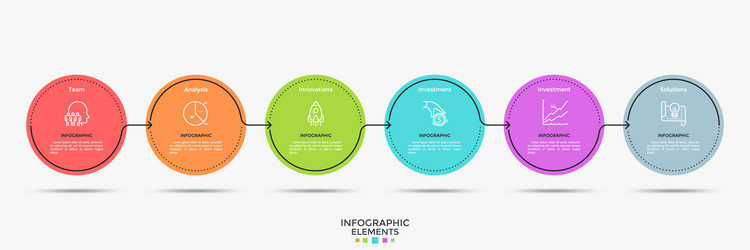 minimalistic infographic template vector