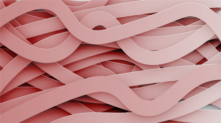 red abstract papercut background with drop shadows vector image