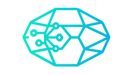 digital brain network artificial intelligence vector image