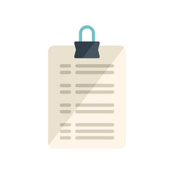 paper report icon flat business document vector image