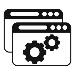 web secure api icon simple interface vector image
