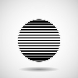 Abstract ball of stripes lines in circular form vector