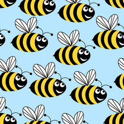 Happy spring bees theme set 1 Royalty Free Vector Image