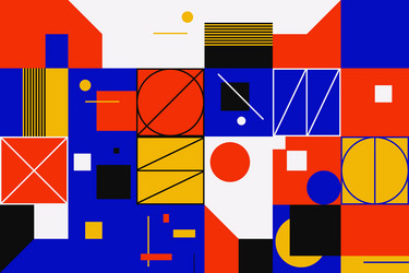 deconstructed abstract pattern design vector image