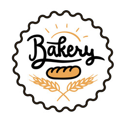 logo or label for bakery and bread shop vector image
