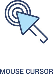 mouse cursor concept 2 colored icon simple line vector image