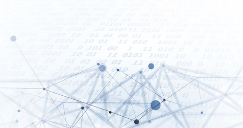 neural network concept connected cells with links vector image