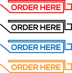 order here for icon button label etc vector image