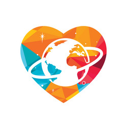 Planet logo design template Royalty Free Vector Image