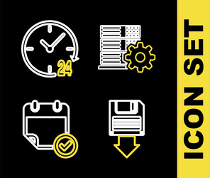 set line server setting floppy disk backup vector image