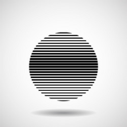 abstract ball of stripes lines in circular form vector image