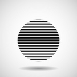 abstract ball of stripes lines in circular form vector