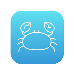 crab line icon vector