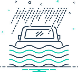 flood coverage vector image