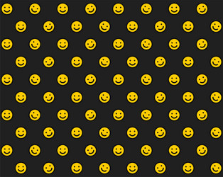 funny face seamless pattern on black background vector image