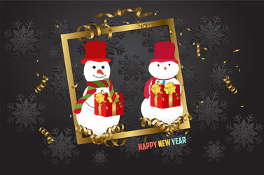 luxury elegant merry christmas - happy new year Vector Image