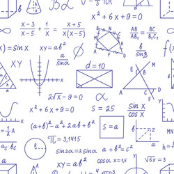 math seamless pattern mathematics solutions vector image
