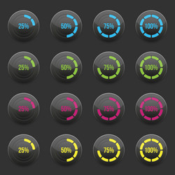Rounded Progress Circle Icon vector image