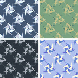 seamless abstract art pattern set vector image