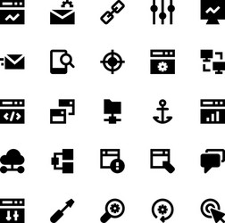 SEO & Web Optimization Icons vector image