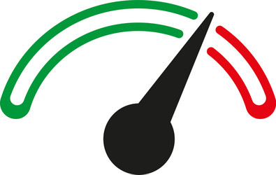 tachometer speedometer and indicator icon vector image