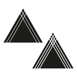 abstract triangle pattern black geometric shapes vector image